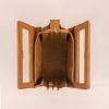 Arin Crossbody Caramel with Teak Handle inside
