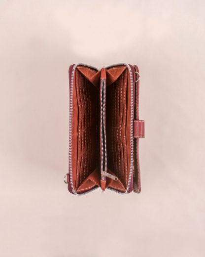 Marlot Crossbody Burgundy inside