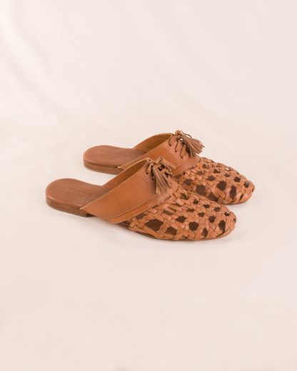 Riley Mules Caramel pair