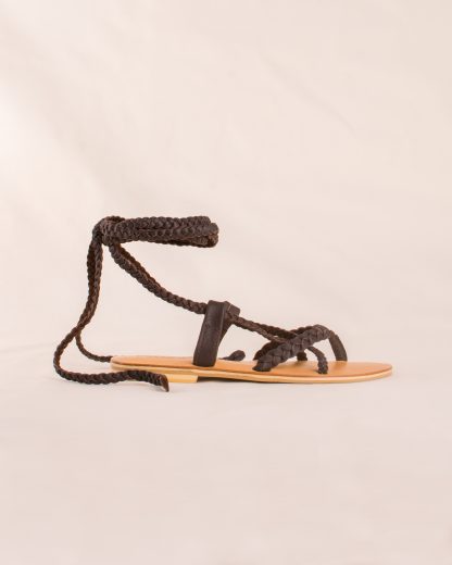 Zoey Lace Up Sandals Black side