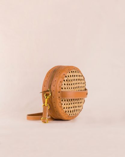 mini Nomi Crossbody Tan side