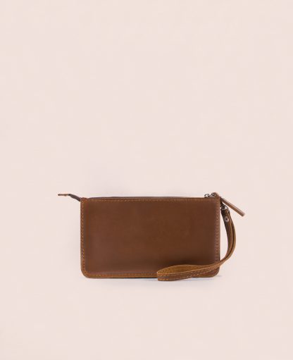WildIndo Christine pouch Brown Full PullUp Leather Back