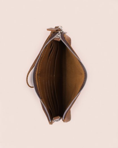 WildIndo Christine pouch Brown Full PullUp Leather Inside