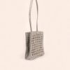 Wildindo Jessie leather tote handwoven bag dry sage Angle