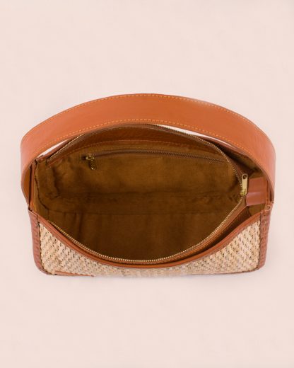 Wildindo Hannah Leather Hobo Bag Terracotta Inside