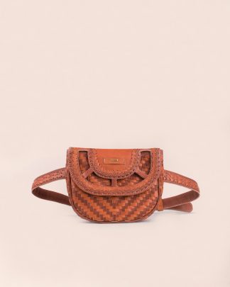 Wildindo Karen Handwoven leather fanny pack Front