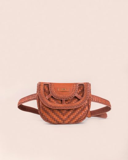 Wildindo Karen Handwoven leather fanny pack Front