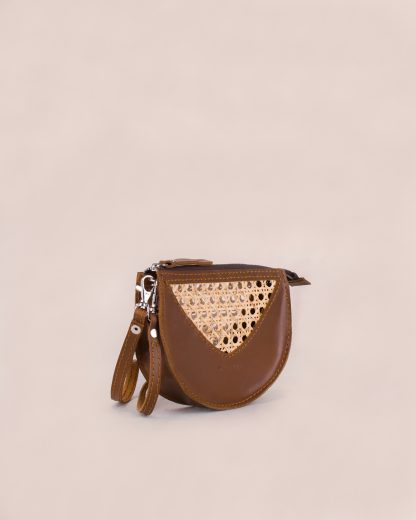 Wildindo Lilly pouch pullup leather brown Angle