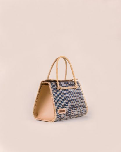 Wildindo elise bamboo tote bag blue angle