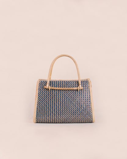 Wildindo elise bamboo tote bag blue back