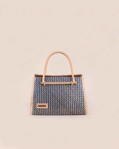 Wildindo elise bamboo tote bag blue front