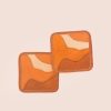 Leather Coaster Square Abstract Sunset in mountains