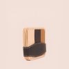 Leather Coaster Square Light Lines