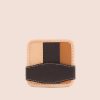 Leather Coaster Square Light Lines