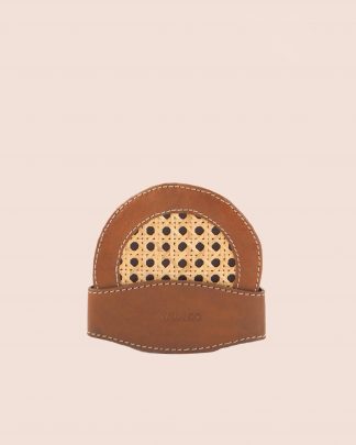 Leather Coaster Circle Classic
