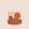 Leather Coaster Square Abstract Sunset in Town