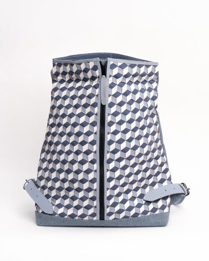 Owen backpack for men handwoven 3d pattern full length