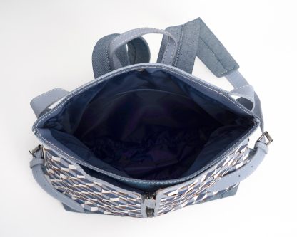 Owen backpack for men handwoven 3d pattern look inside