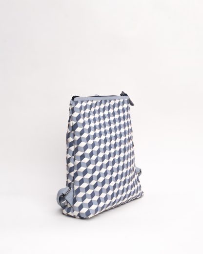 Owen backpack for woman handwoven 3d pattern side