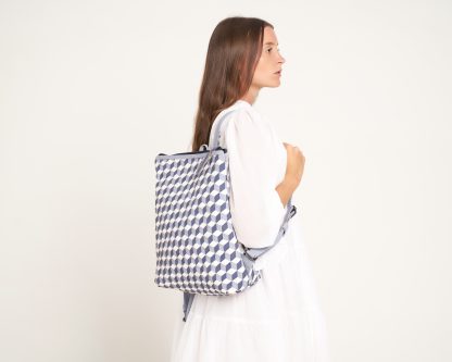 Owen backpack for woman handwoven 3d pattern with european model